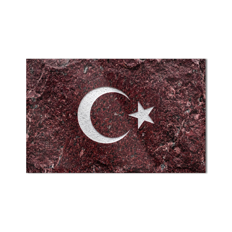 Granit Görünümlü Türk Bayrağı Cam Tablo – Cam Tablo