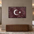 Granit Görünümlü Türk Bayrağı Cam Tablo – Cam Tablo