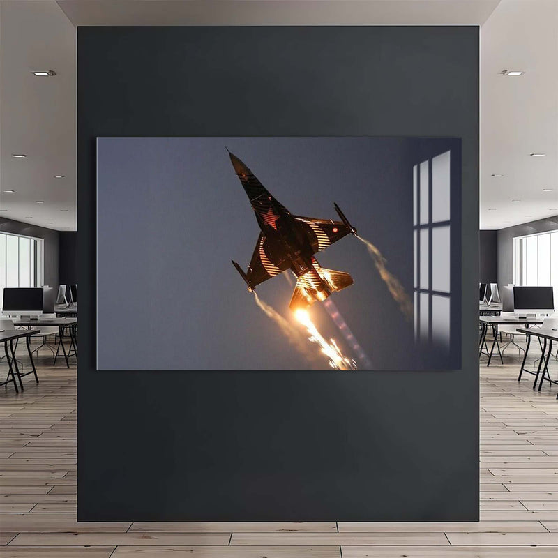 Türk F16 Uçağı Cam Tablo – Cam Tablo