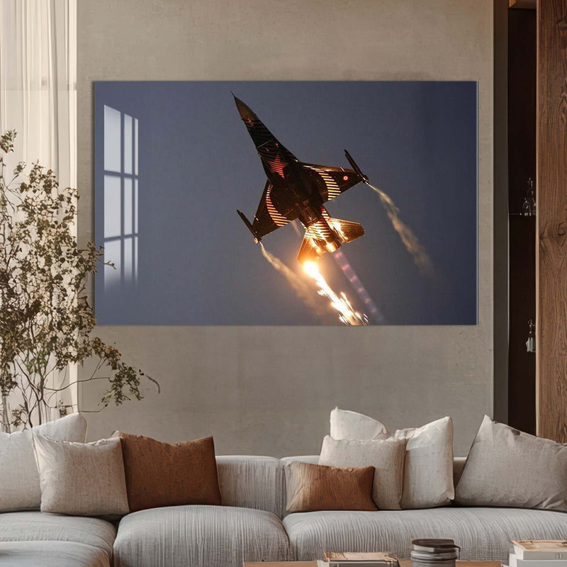 Türk F16 Uçağı Cam Tablo – Cam Tablo
