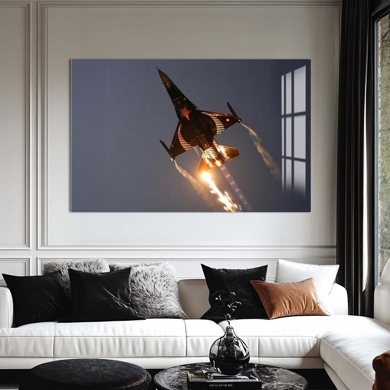 Türk F16 Uçağı Cam Tablo – Cam Tablo