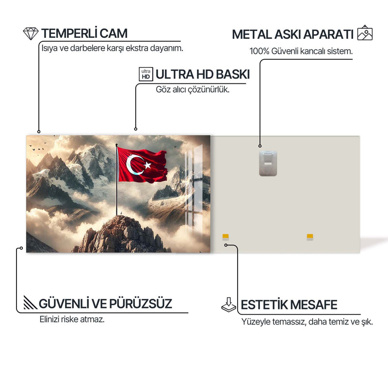 Türk Bayrağı Cam Tablo – Cam Tablo