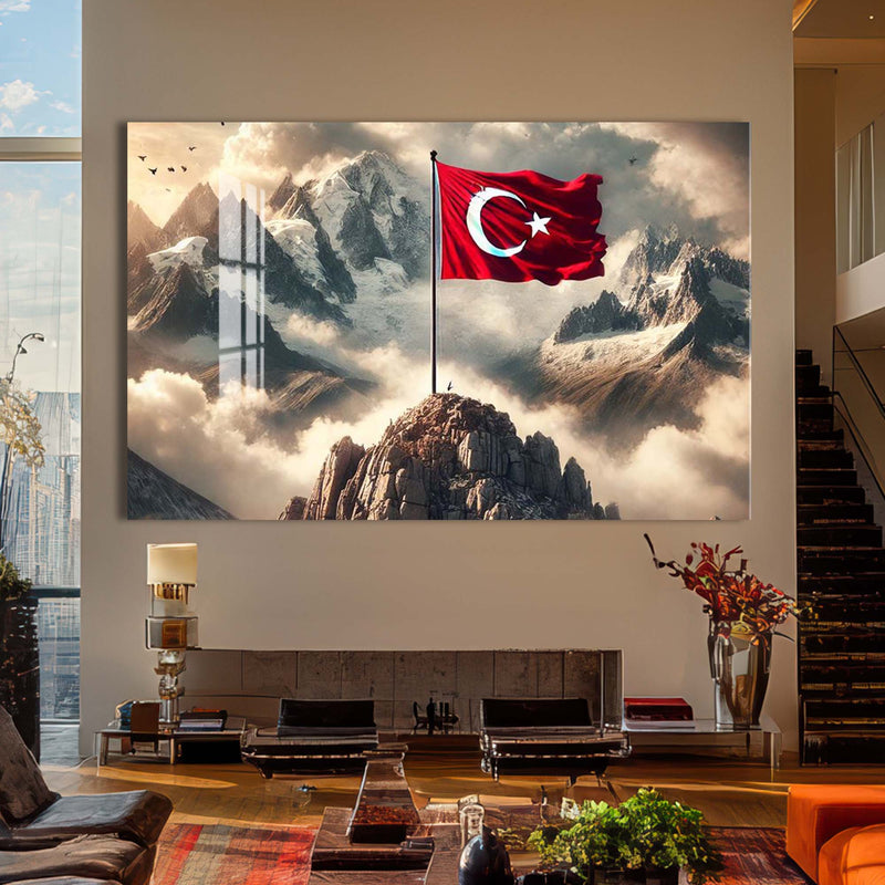 Türk Bayrağı Cam Tablo – Cam Tablo