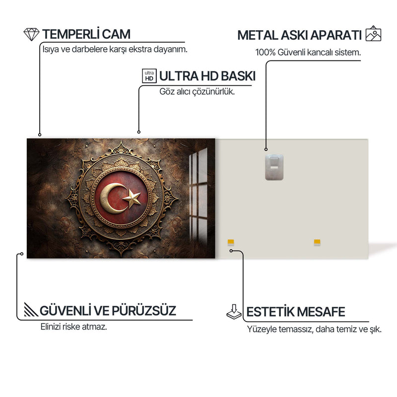 Türk Bayrağı Cam Tablo – Cam Tablo