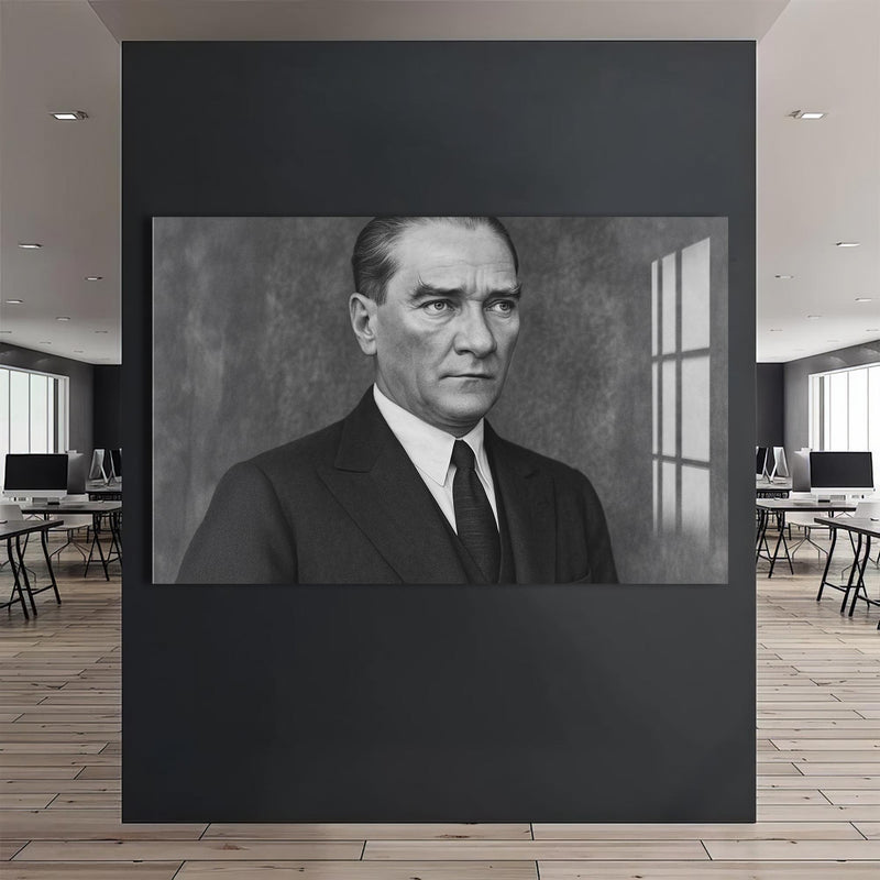 Kararlı Bakış Atatürk Cam Tablo – Cam Tablo