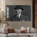 Fötr Şapkalı Atatürk Cam Tablo – Cam Tablo