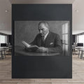 Kitap Okuyan Atatürk Cam Tablo – Cam Tablo