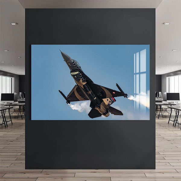 Türk F16 Uçağı Cam Tablo