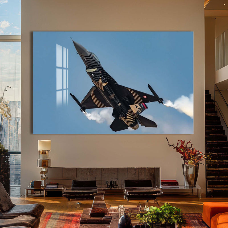 Türk F16 Uçağı Cam Tablo – Cam Tablo