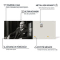 Koltukta Atatürk Cam Tablo – Cam Tablo