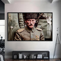 Atatürk Cam Tablo – Siyah Çerçeveli Cam Tablo