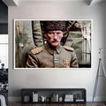 Atatürk Cam Tablo – Beyaz Çerçeveli Cam Tablo