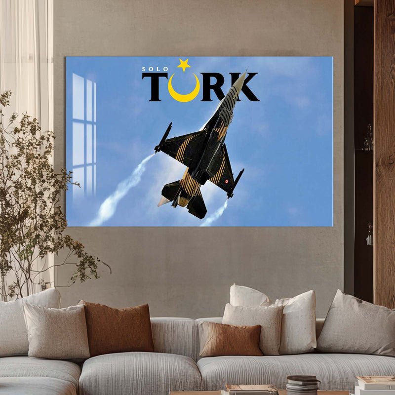 Türk F16 Uçağı Cam Tablo – Cam Tablo