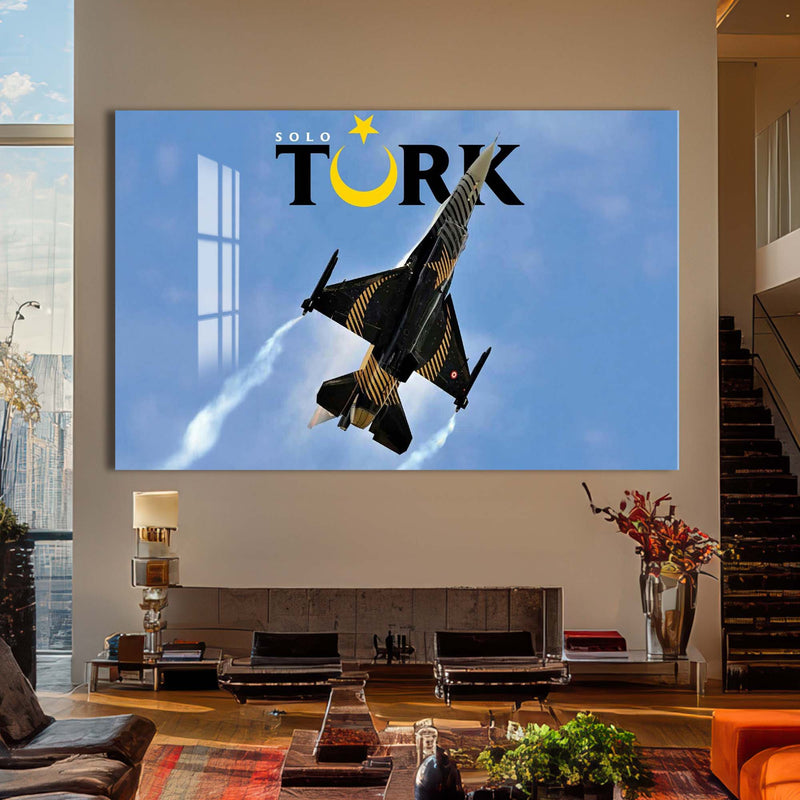 Türk F16 Uçağı Cam Tablo – Cam Tablo
