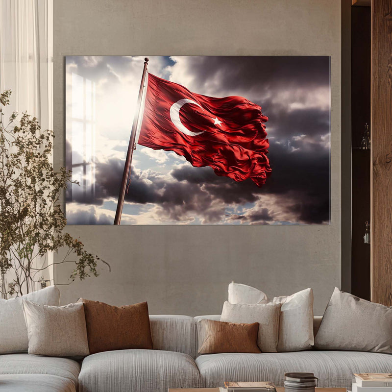 Türk Bayrağı Cam Tablo – Cam Tablo