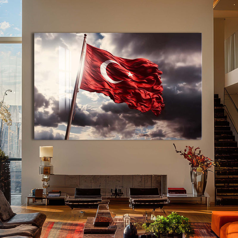 Türk Bayrağı Cam Tablo – Cam Tablo