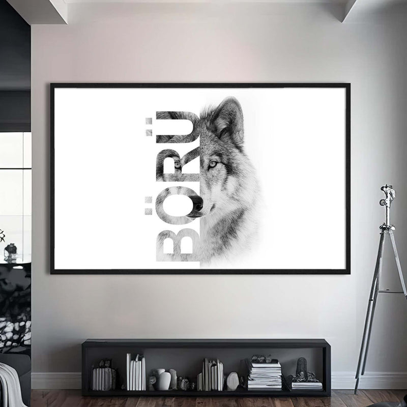 Börü Cam Tablo – Siyah Çerçeveli Cam Tablo