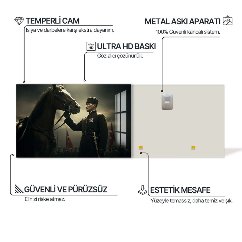 Gökbörü Atatürk Cam Tablo – Cam Tablo
