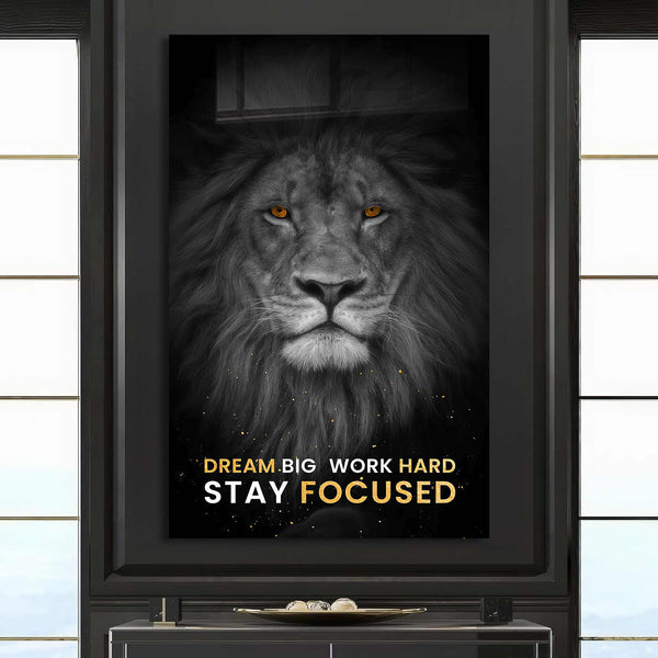 Dream Big Work Hard Cam Tablo