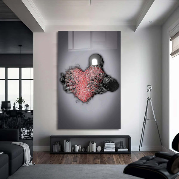 Robot Kalp Cam Tablo