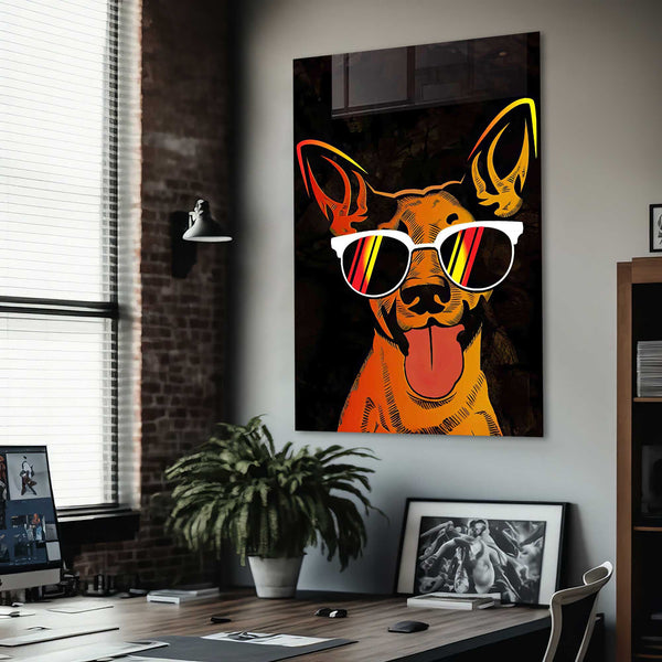 Cool Köpek Cam Tablo