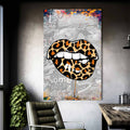 Leopar Dudak Cam Tablo