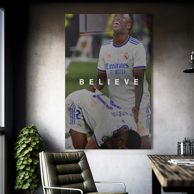 Believe Futbol Temalı Cam Tablo – Cam Tablo