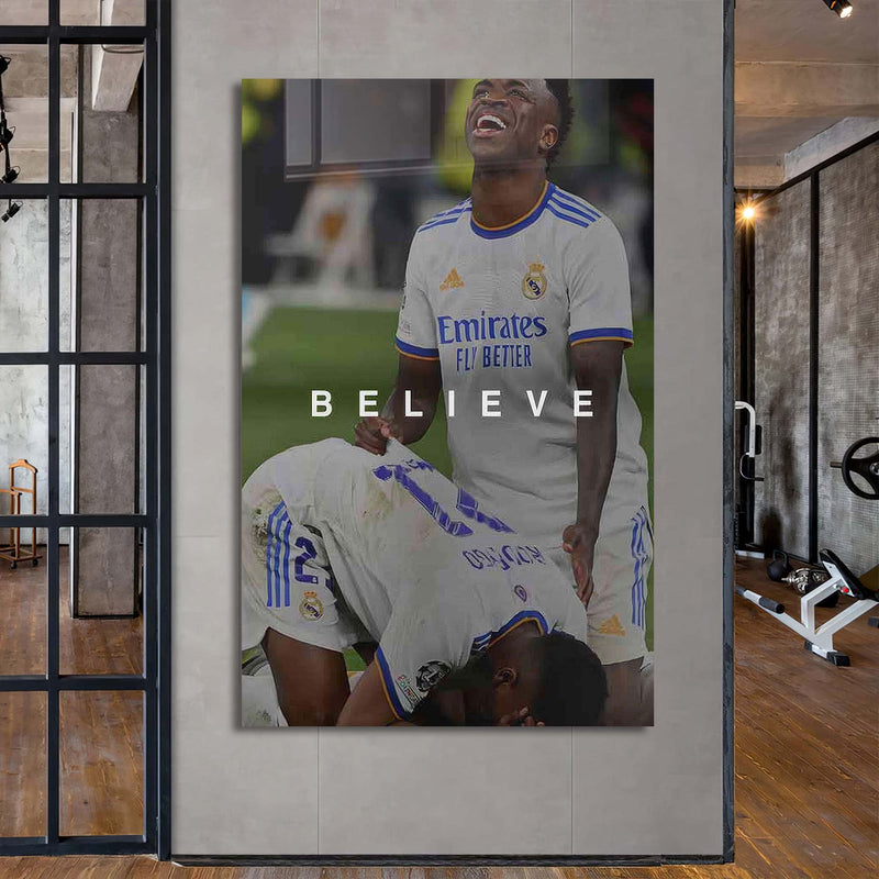 Believe Futbol Temalı Cam Tablo – Cam Tablo