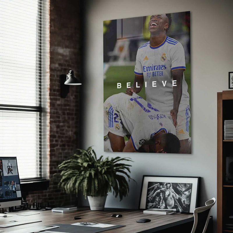 Believe Futbol Temalı Cam Tablo – Cam Tablo