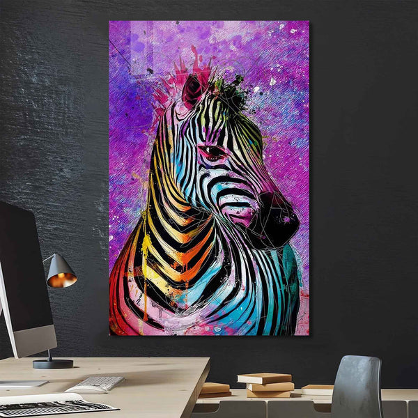 Renkli Zebra Cam Tablo