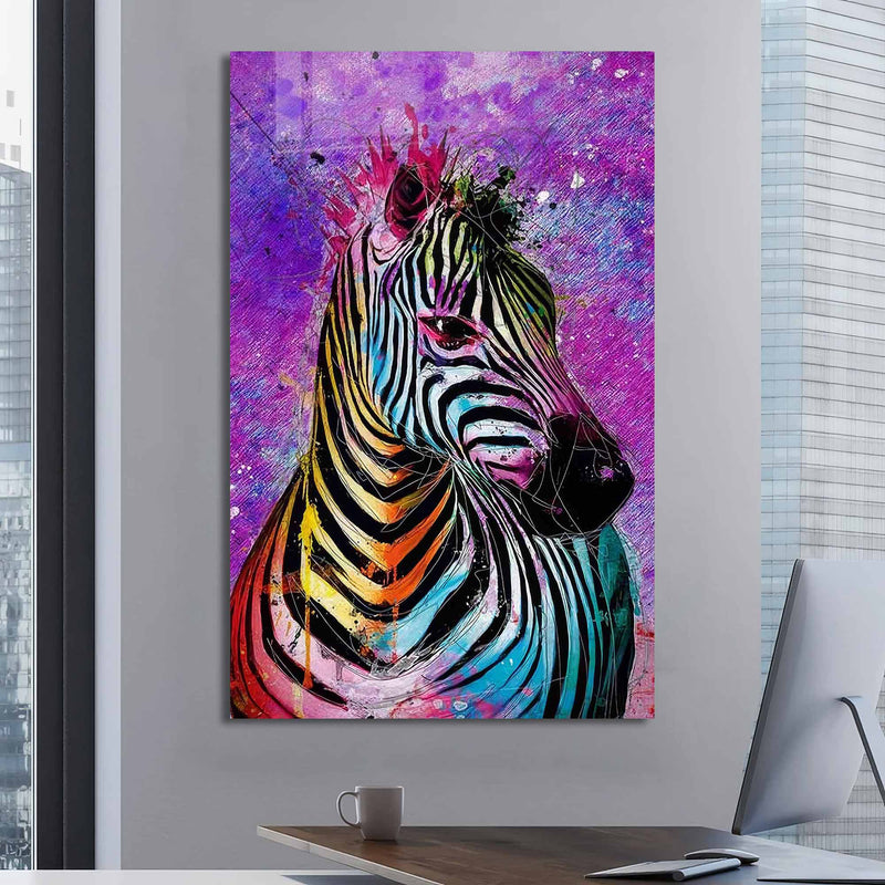 Renkli Zebra Cam Tablo