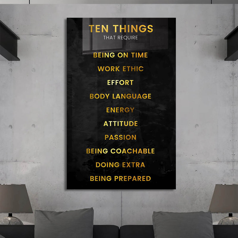 Ten Things Cam Tablo