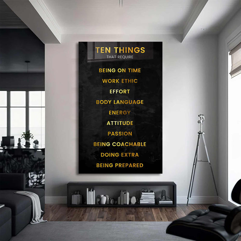 Ten Things Cam Tablo