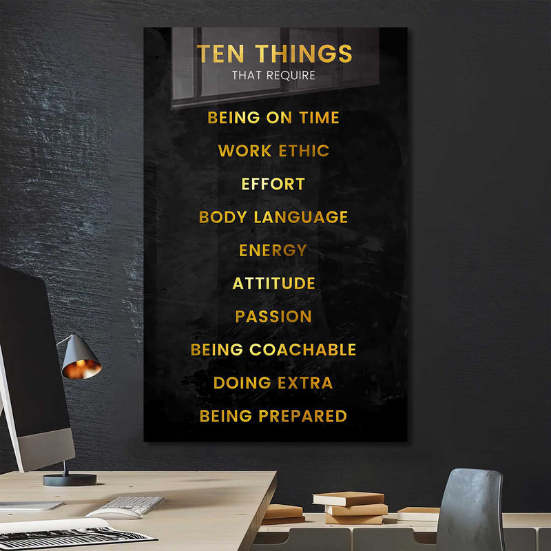 Ten Things Cam Tablo