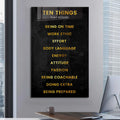 Ten Things Cam Tablo