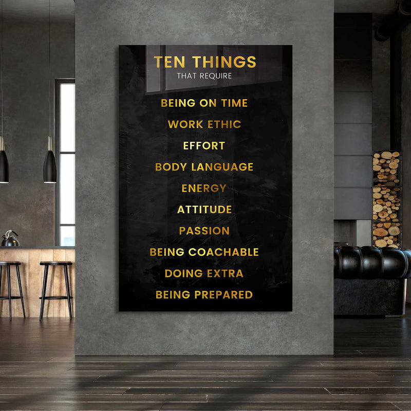 Ten Things Cam Tablo