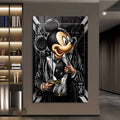 Silahlı Mickey Mouse Cam Tablo