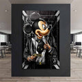 Silahlı Mickey Mouse Cam Tablo