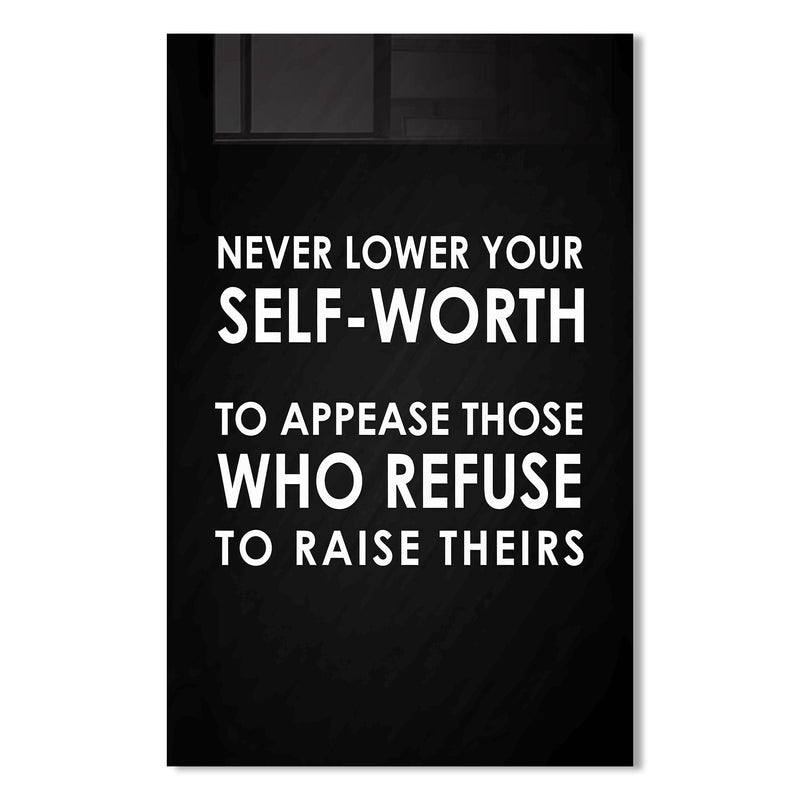 Never Lower Your Self-Worth Cam Tablo