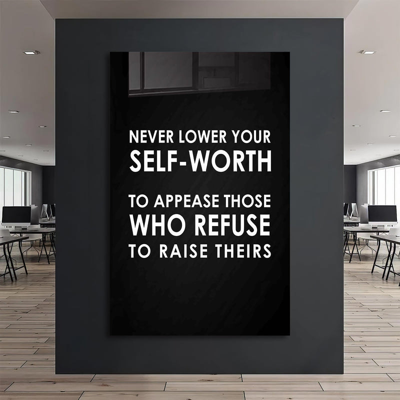 Never Lower Your Self-Worth Cam Tablo