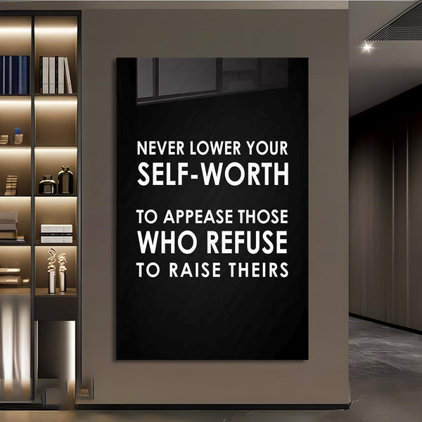 Never Lower Your Self-Worth Cam Tablo