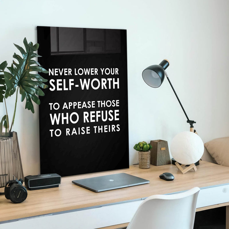 Never Lower Your Self-Worth Cam Tablo