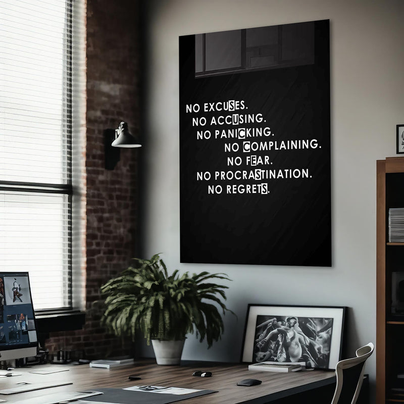No Excuses Cam Tablo