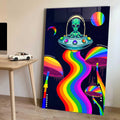 Uzaylı ve Ufo Cam Tablo