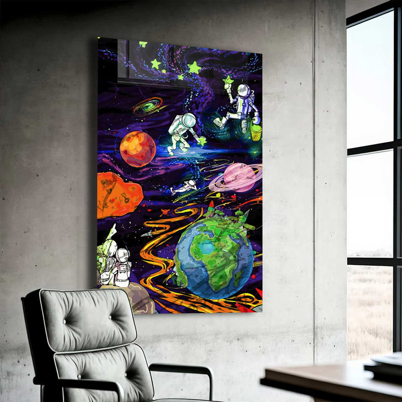 Astronotlar Cam Tablo – Cam Tablo