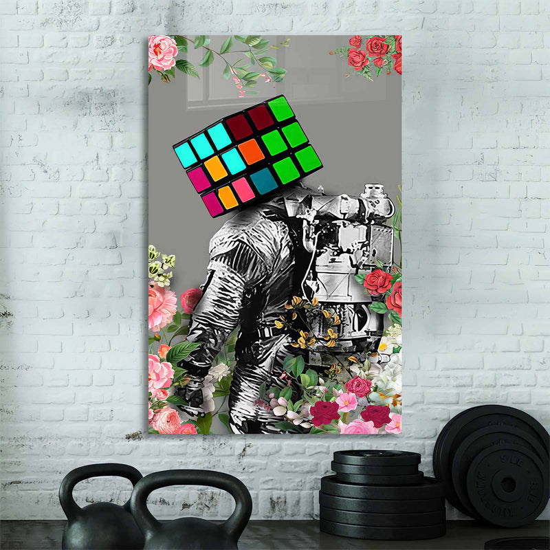 Rubik Küp Cam Tablo