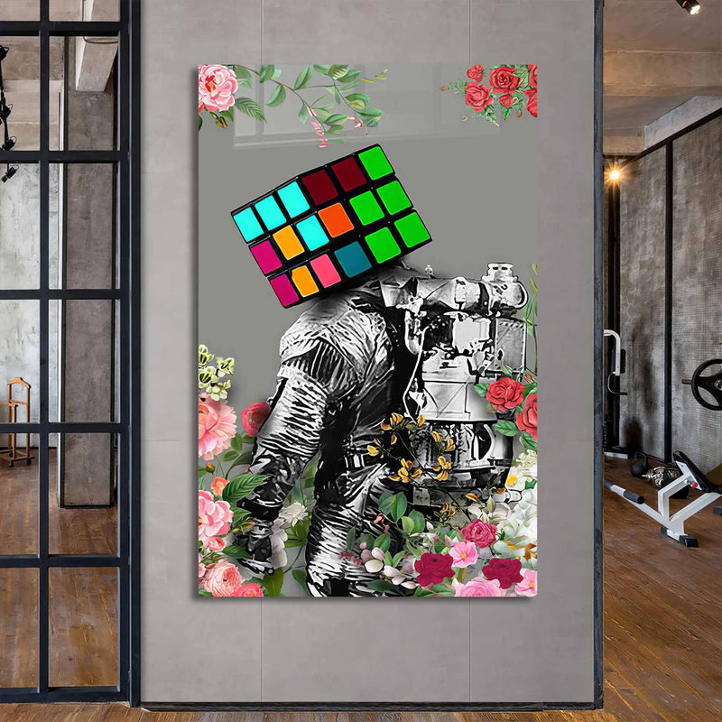 Rubik Küp Cam Tablo
