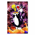 Tweety ve Sylvester Cam Tablo