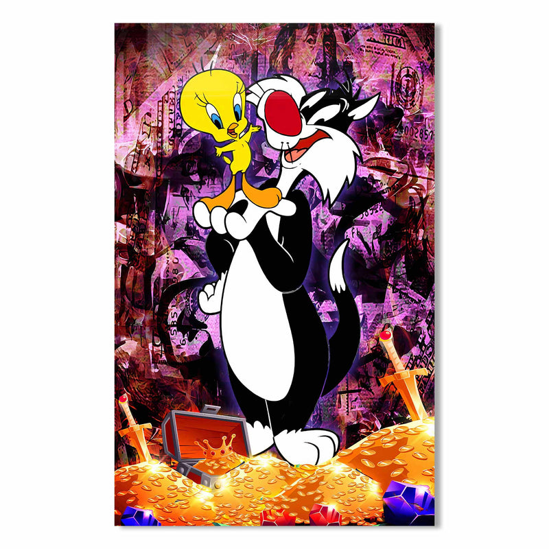 Tweety ve Sylvester Cam Tablo