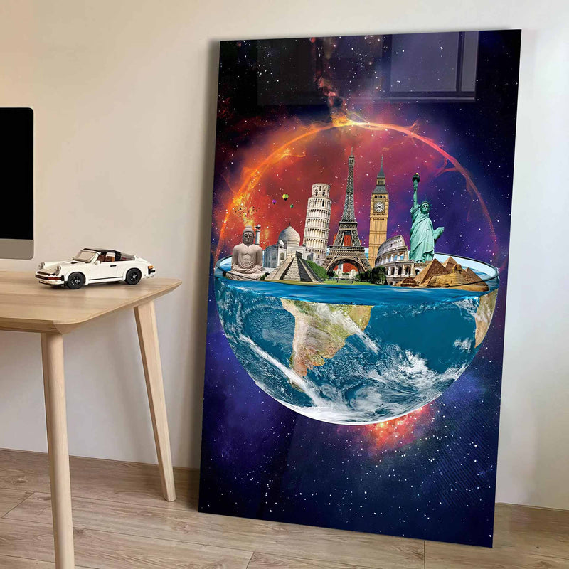 Dünya'nın 7 Harikası Cam Tablo – Cam Tablo